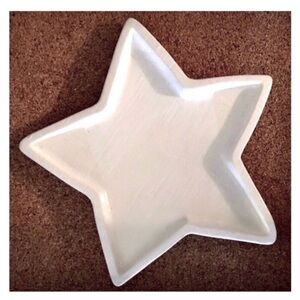 Creative Co-op Ceramic Textured Star Plate